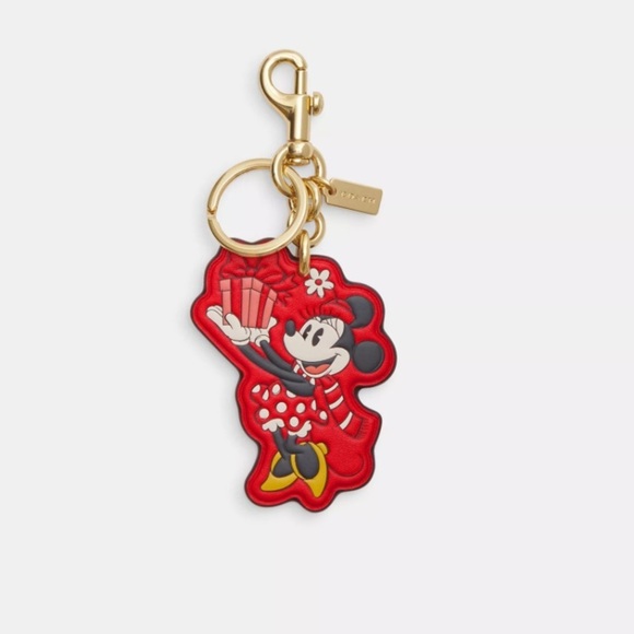 NWT Disney X Coach Minnie Mouse Bag Charm - Picture 1 of 1